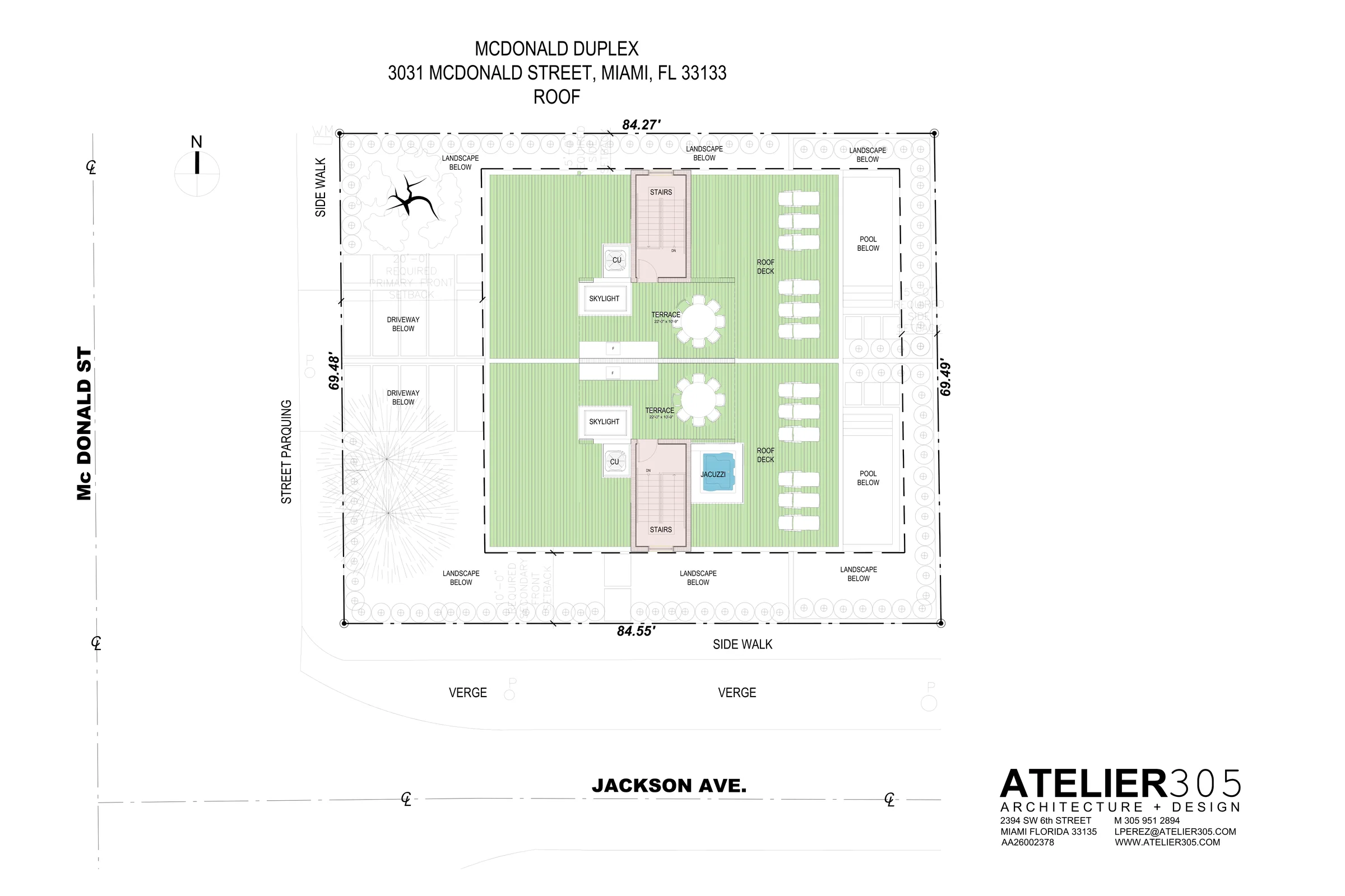 3031 McDonald Street rooftop floor plan