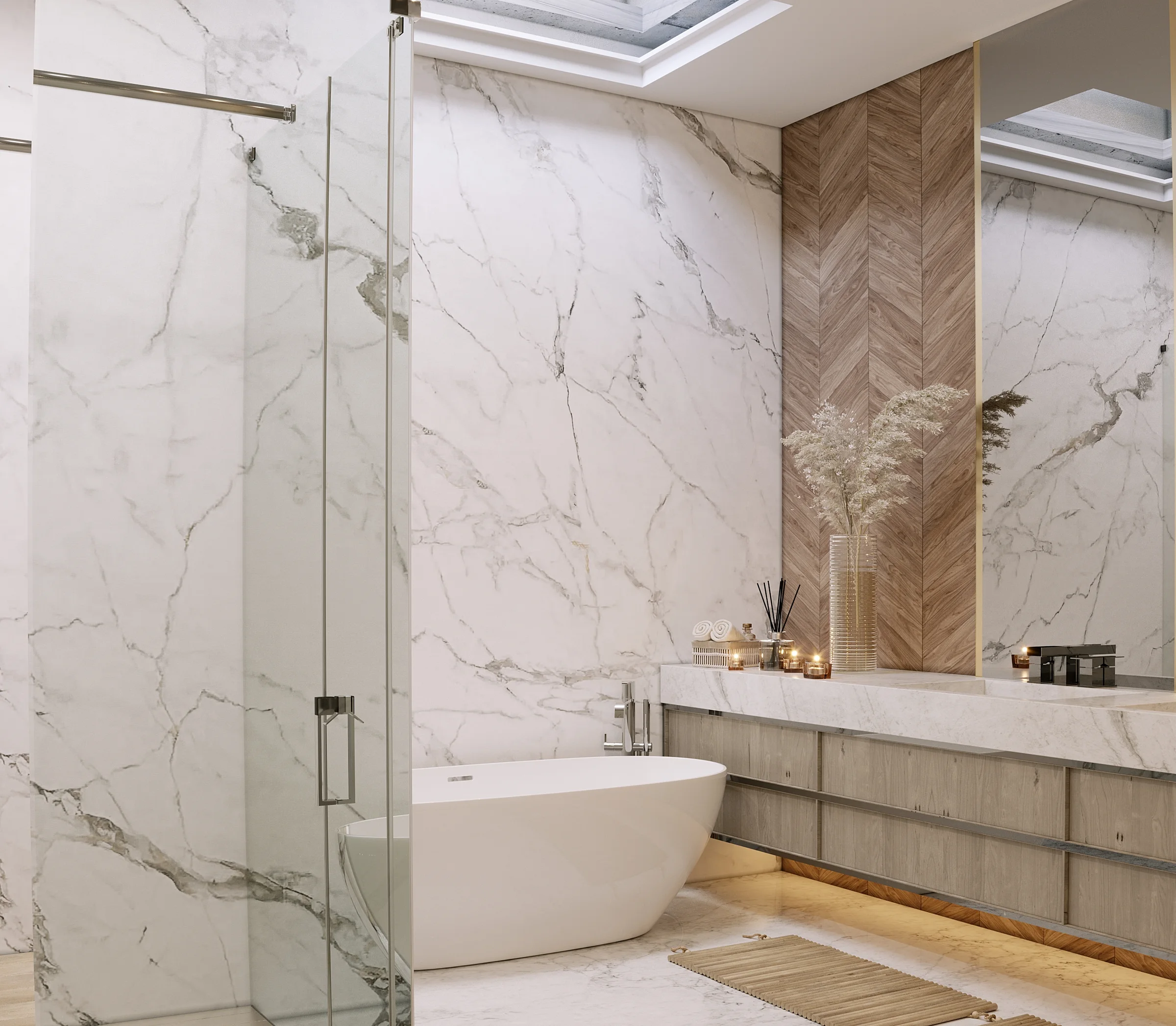 Interior rendering — primary bath